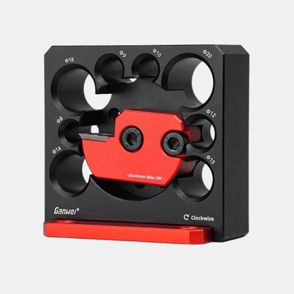 Gabarit réglable pour perceuse électrique permettant la fabrication précise de chevilles Outils électriques Electro Paris Rouge