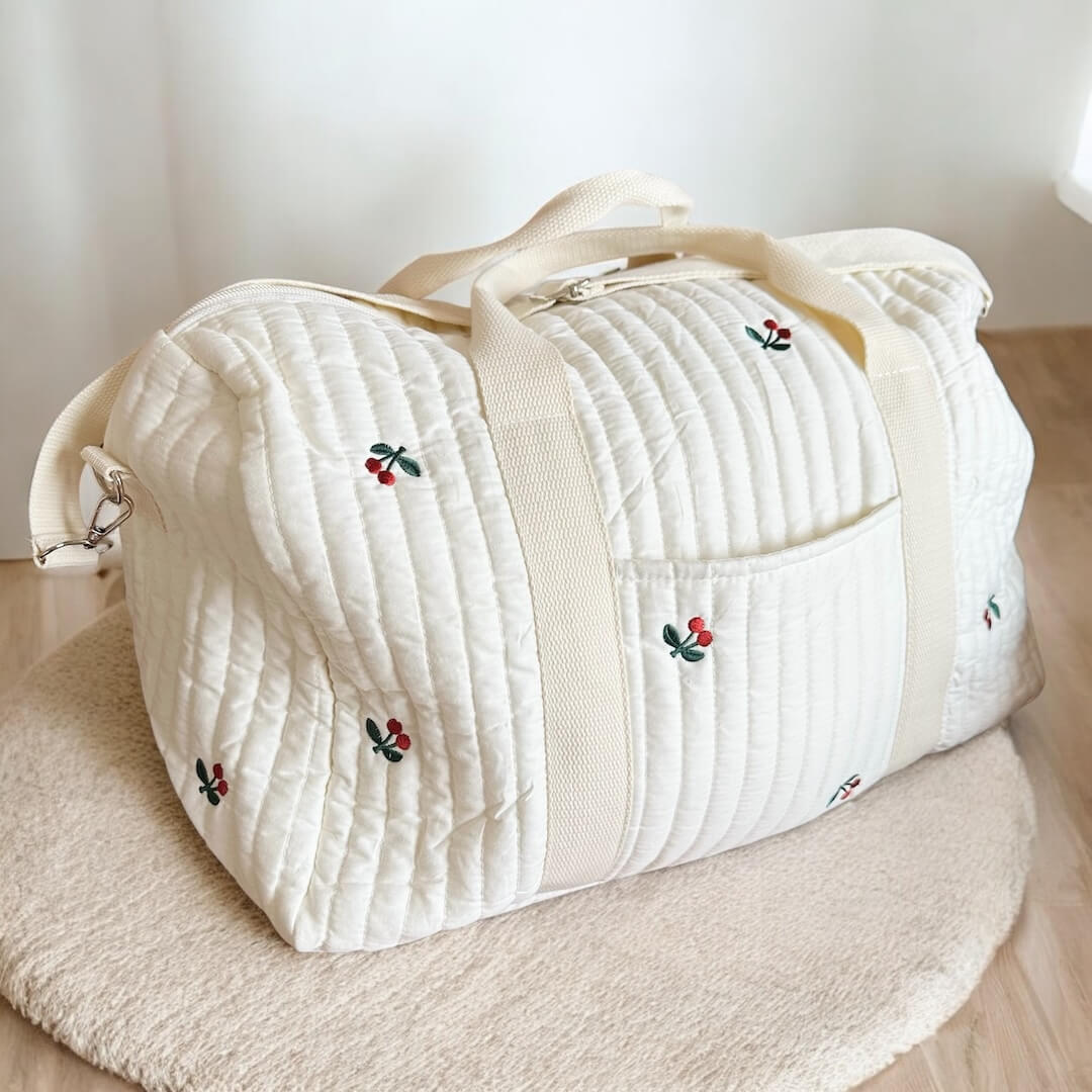 Sac Fourre-Tout Mom Essentials Duffle Avec Compartiments Pour Bébé Et Parents Doctor's bag Electro Paris Cerise