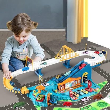 Circuit de Course Puzzle Aventure – Tapis de Jeu de Voiture à Encastrer pour Enfants Jeux de plein air Electro Paris