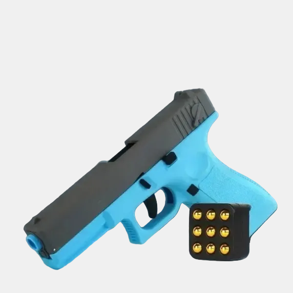 Pistolet Jouet à Éjection Automatique – Fusil de Jeu Fun Automatic Shell Ejection Pistol Electro Paris Bleu