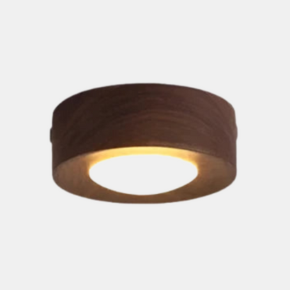 Plafonnier Moderne en Bois avec Spot Orientable – Downlight LED Minimaliste pour Cuisine & Couloir Éclairage Electro Paris Bois de noyer A Lumière chaude