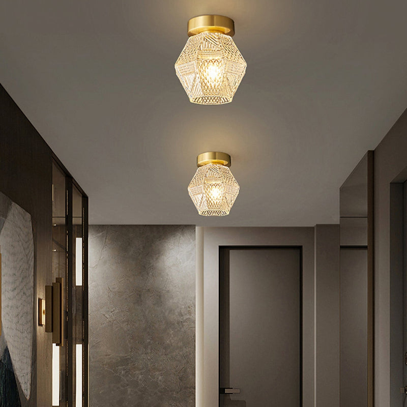 Plafonnier Art Déco à Motif Diamant pour Intérieurs Élégants Ceiling Lamp Electro Paris