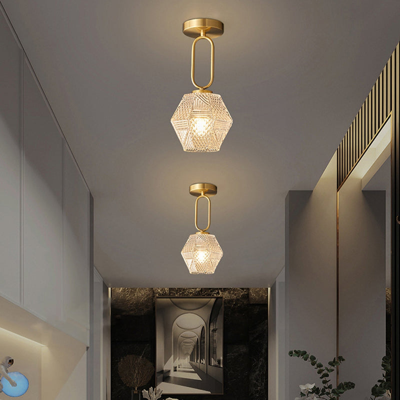 Plafonnier Art Déco à Motif Diamant pour Intérieurs Élégants Ceiling Lamp Electro Paris