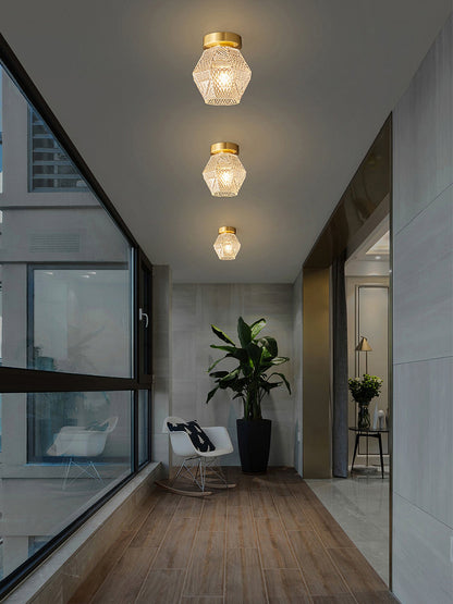 Plafonnier Art Déco à Motif Diamant pour Intérieurs Élégants Ceiling Lamp Electro Paris