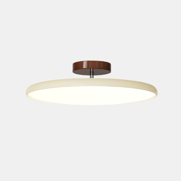 Plafonnier Circulaire Orientable pour un Éclairage d'Ambiance Moderne Luminaires de plafond Electro Paris Beige Dia 30cm x H 9cm Dimming Chaud Triac