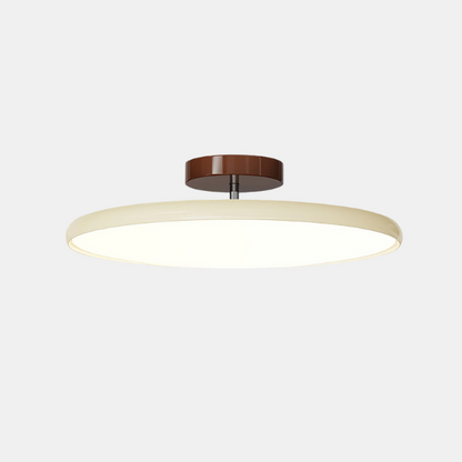 Plafonnier Circulaire Orientable pour un Éclairage d'Ambiance Moderne Luminaires de plafond Electro Paris Beige Dia 30cm x H 9cm Dimming Chaud Triac