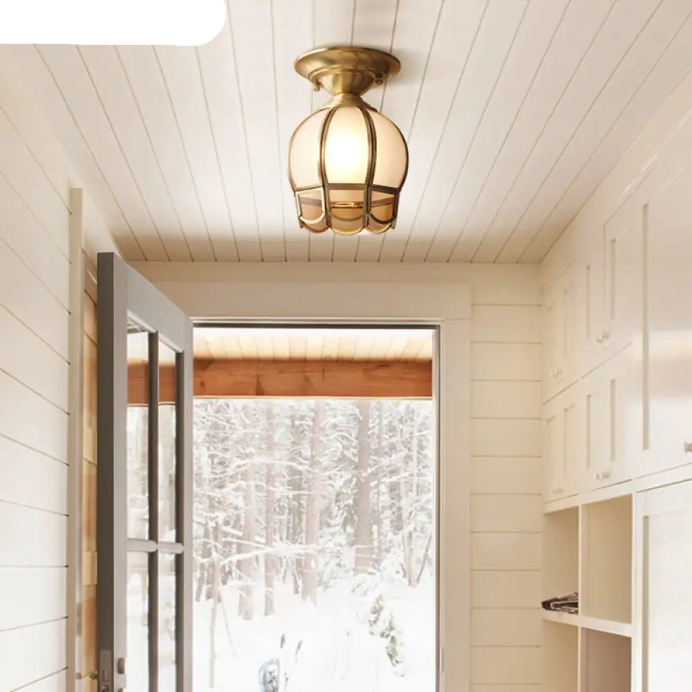 Plafonnier Design en Laiton – Éclairage LED Minimaliste pour Salon Éclairage Electro Paris