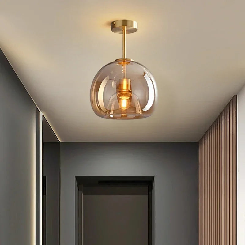 Plafonnier Globe en Verre Minimaliste pour un Éclairage Moderne Encastré Luminaires Electro Paris