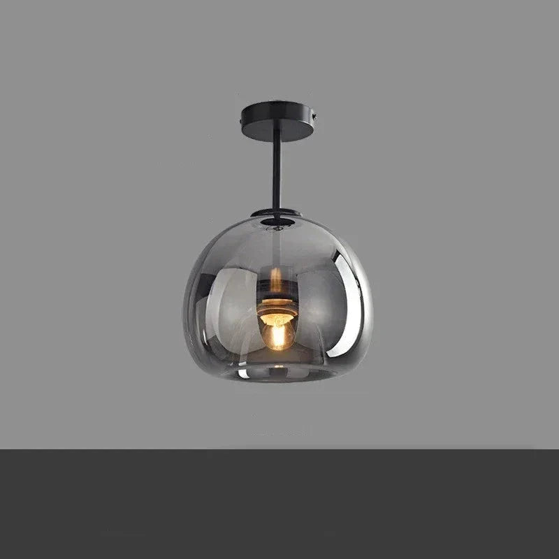 Plafonnier Globe en Verre Minimaliste pour un Éclairage Moderne Encastré Luminaires Electro Paris B-Noir Blanc Froid