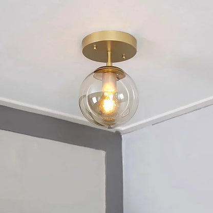 Plafonnier Moderne en Verre Sphérique – Éclairage Élégant pour Intérieurs Contemporains Luminaire suspendu Electro Paris Or Blanc chaud