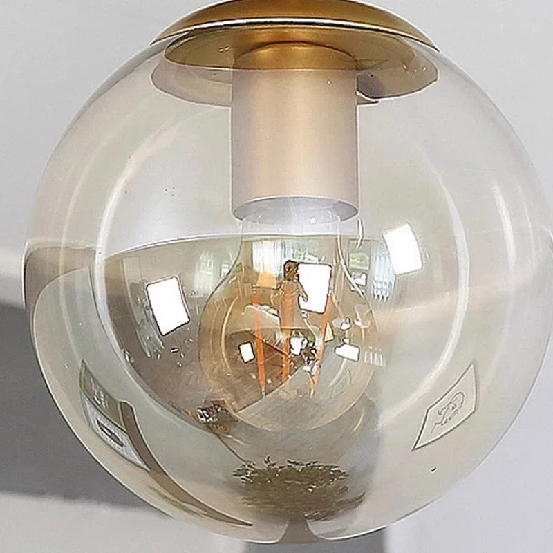 Plafonnier Moderne en Verre Sphérique – Éclairage Élégant pour Intérieurs Contemporains Luminaire suspendu Electro Paris Or 2 Blanc chaud