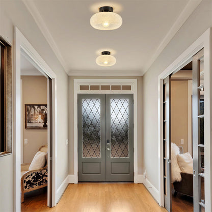 Plafonnier Semi-Encastré Moderne en Verre Côtelé – Luminaire de Style Vintage pour Cuisine Lampes et éclairage Electro Paris