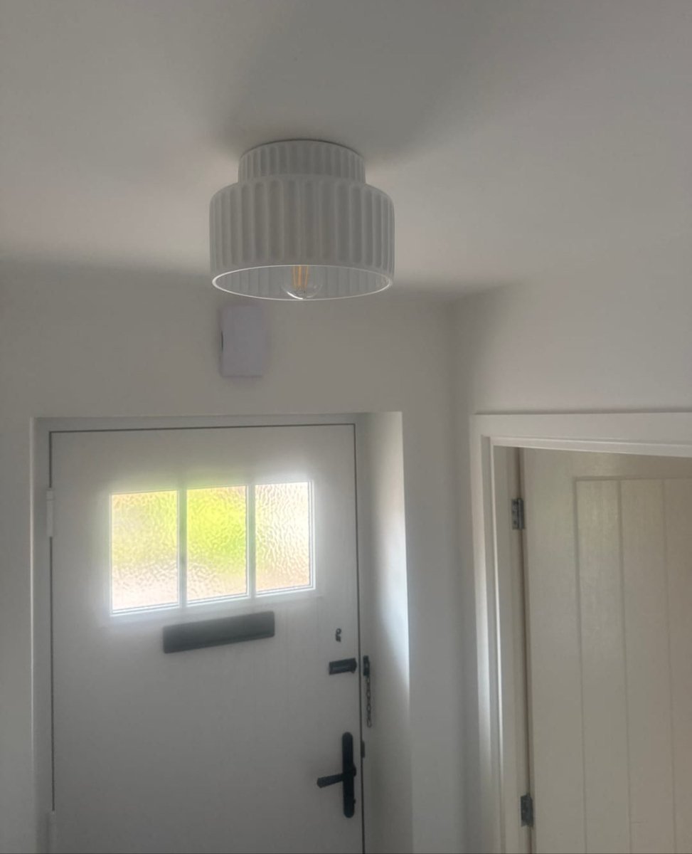 Plafonnier encastré nordique à 2 couches en céramique, design Wabi-Sabi, couleur crème Éclairage Electro Paris