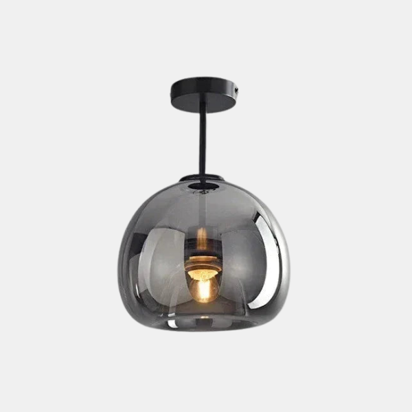 Plafonnier Globe en Verre Minimaliste pour un Éclairage Moderne Encastré Luminaires Electro Paris B-Noir Blanc Chaud