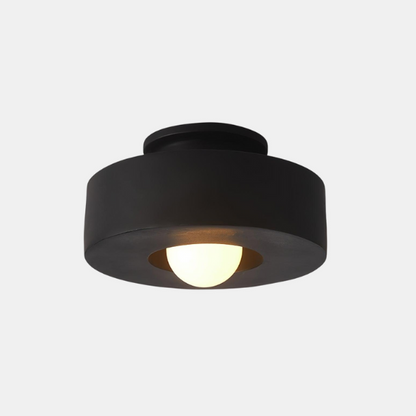 Plafonnier LED Circulaire Moderne pour un Éclairage Géométrique Minimaliste Luminaires de plafond Electro Paris Noir Dia 30cm x H 15cm