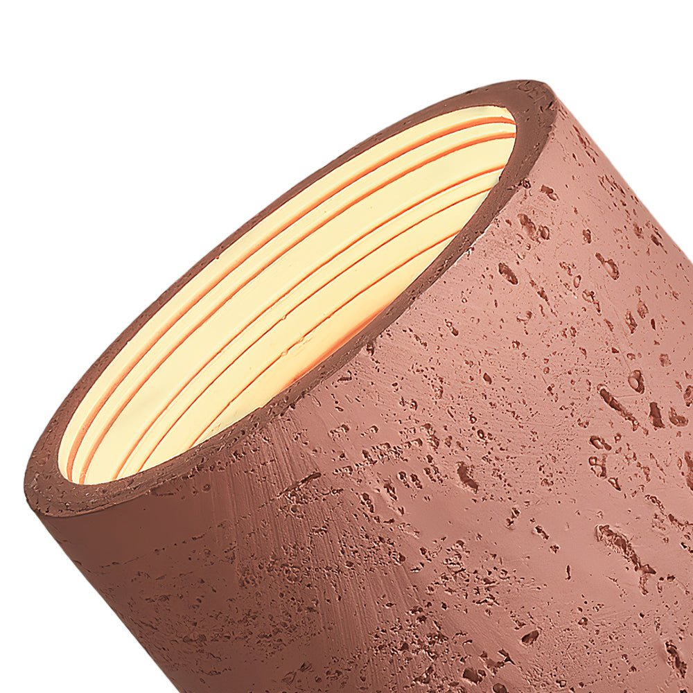 Plafonnier LED Cylindrique en Pierre au Design Wabi-Sabi Luminaires de plafond Electro Paris