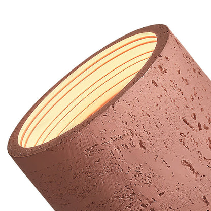 Plafonnier LED Cylindrique en Pierre au Design Wabi-Sabi Luminaires de plafond Electro Paris