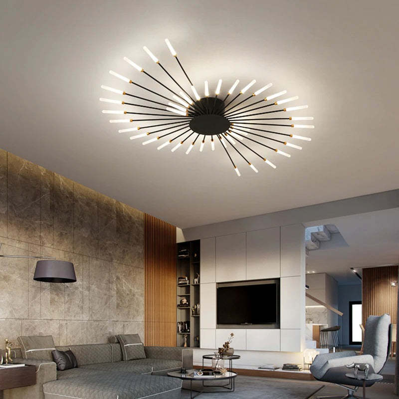 Plafonnier LED Sculptural Moderne à Design Annulaire pour un Éclairage Artistique Luminaires de plafond Electro Paris
