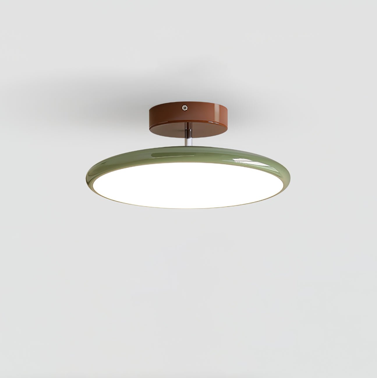 Plafonnier Circulaire Orientable pour un Éclairage d'Ambiance Moderne Luminaires de plafond Electro Paris Vert Dia 30cm x H 9cm Dimming Chaud Triac