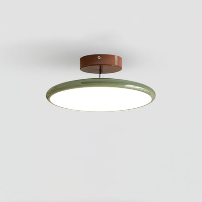 Plafonnier Circulaire Orientable pour un Éclairage d'Ambiance Moderne Luminaires de plafond Electro Paris Vert Dia 30cm x H 9cm Dimming Chaud Triac