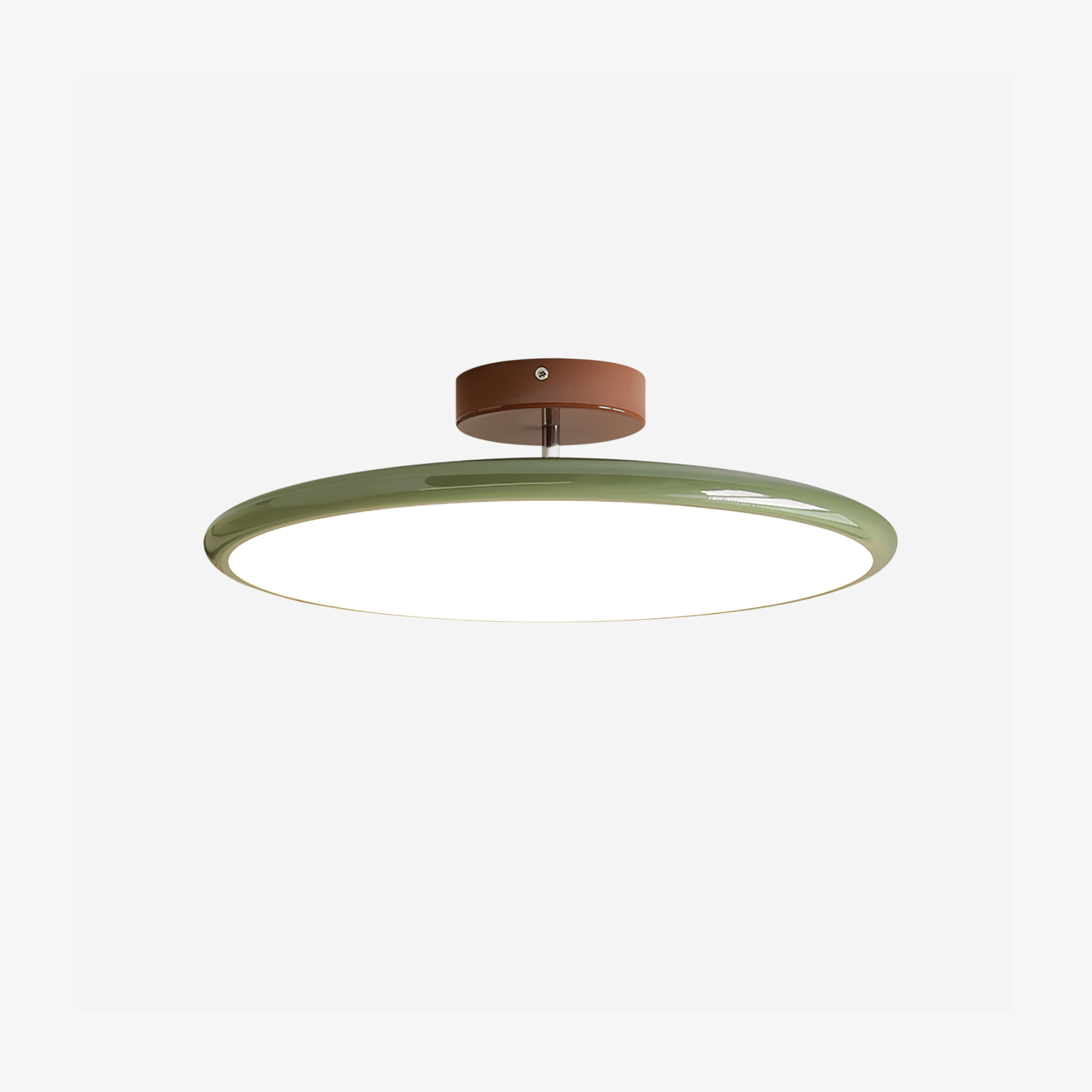 Plafonnier Circulaire Orientable pour un Éclairage d'Ambiance Moderne Luminaires de plafond Electro Paris Vert Dia 40cm x H 9cm Dimming Chaud Triac
