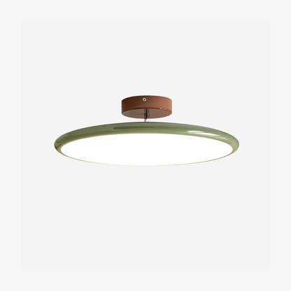 Plafonnier Circulaire Orientable pour un Éclairage d'Ambiance Moderne Luminaires de plafond Electro Paris Vert Dia 40cm x H 9cm Dimming Chaud Triac