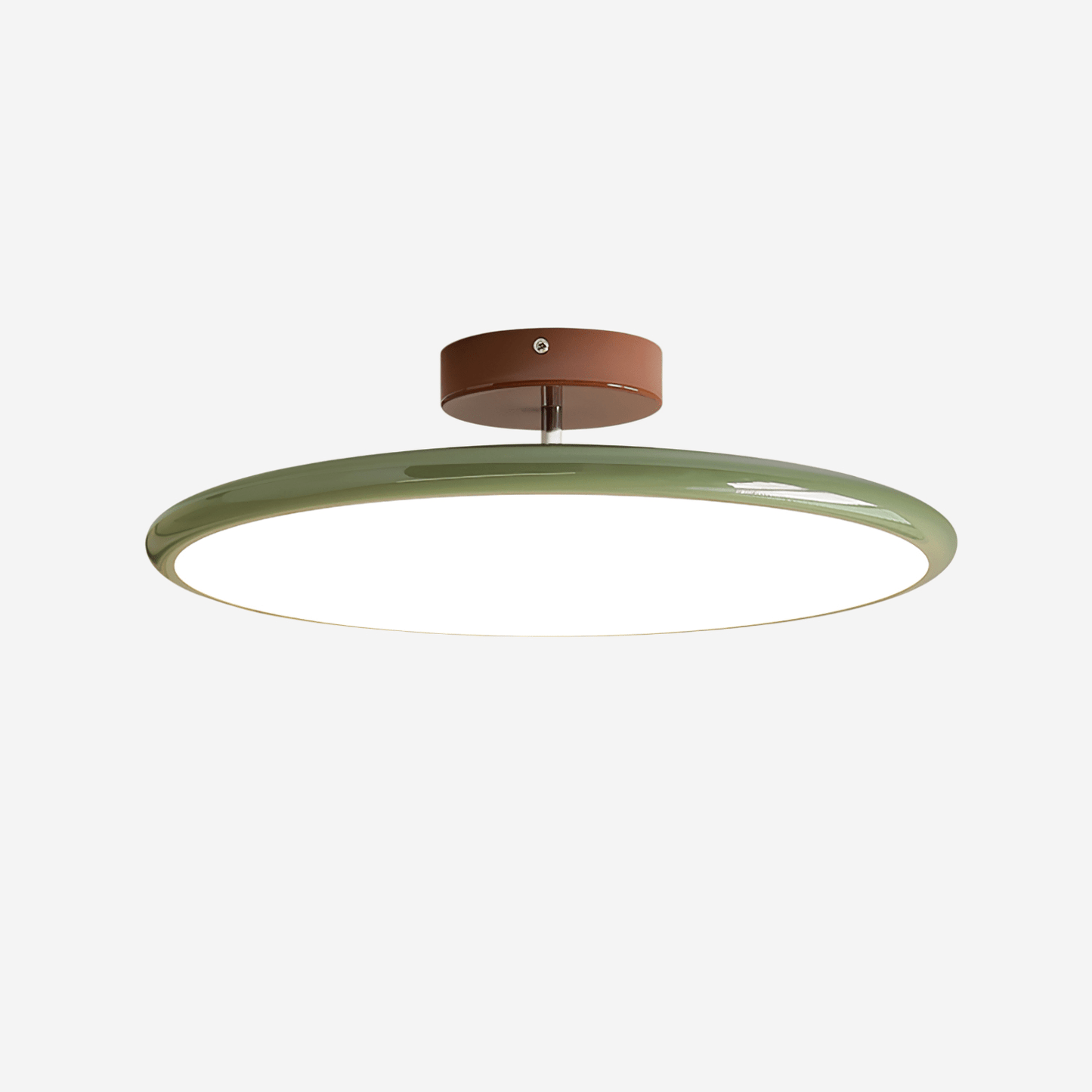 Plafonnier Circulaire Orientable pour un Éclairage d'Ambiance Moderne Luminaires de plafond Electro Paris Vert Dia 50cm x H 9cm Dimming Chaud Triac