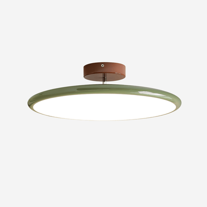 Plafonnier Circulaire Orientable pour un Éclairage d'Ambiance Moderne Luminaires de plafond Electro Paris Vert Dia 50cm x H 9cm Dimming Chaud Triac