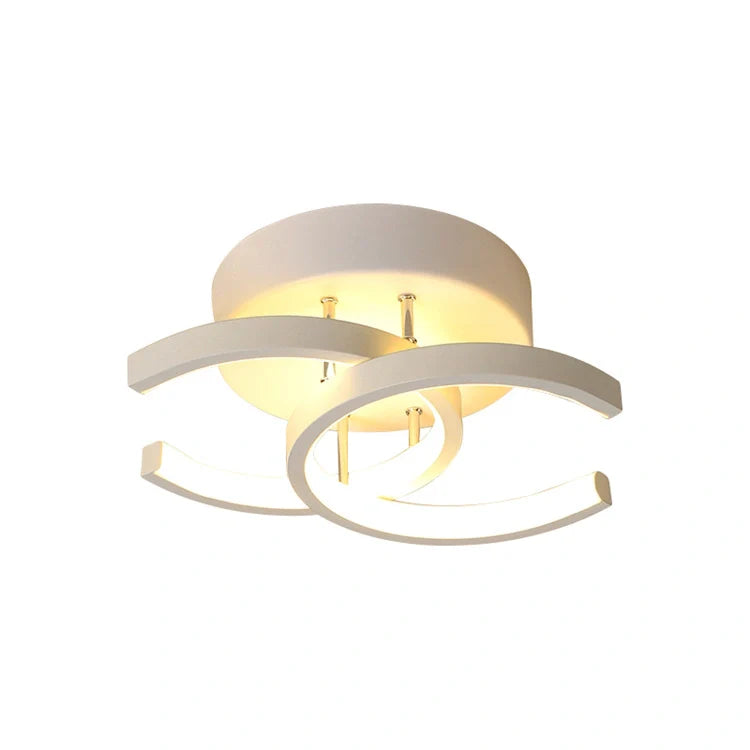 Plafonnier LED Géométrique Moderne avec Télécommande pour un Éclairage Artistique Luminaires de plafond Electro Paris Blanc