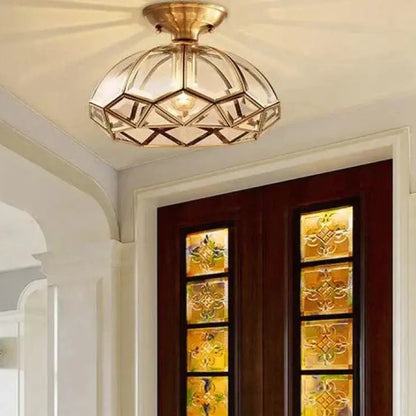 Plafonnier Cuivre et Verre – Éclairage Minimaliste Moderne pour Couloir Luminaires de plafond Electro Paris