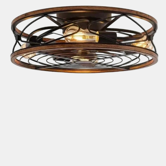 Plafonnier industriel à LED et design rétro Lampe pour ventilateur de plafond Electro Paris Default