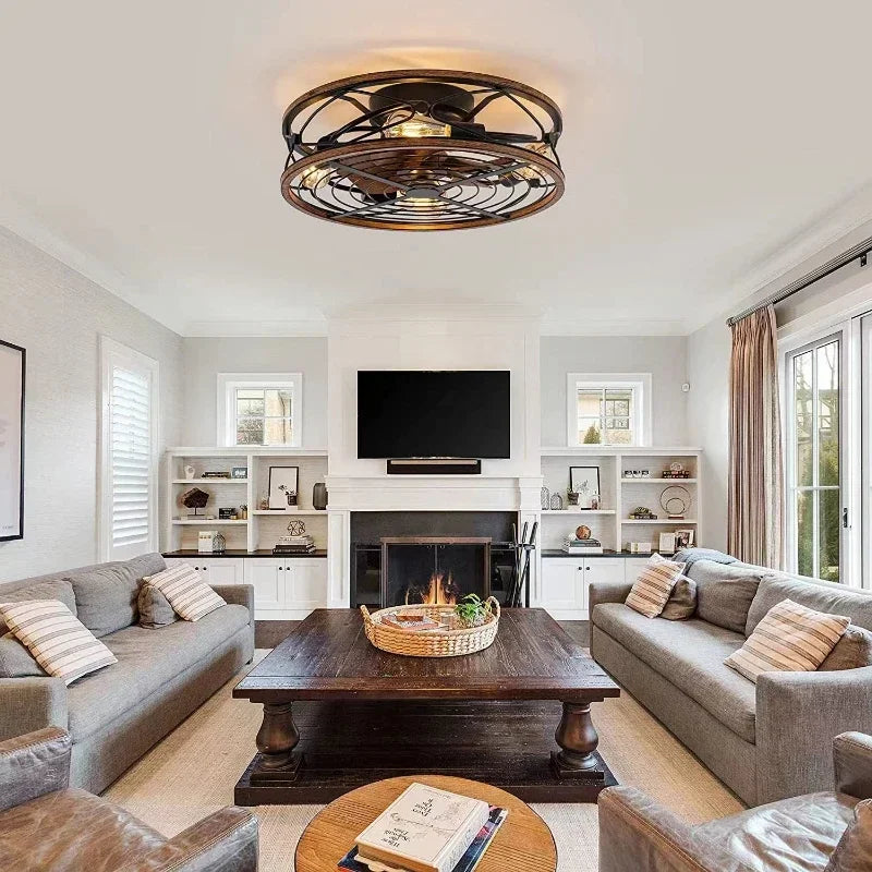 Plafonnier industriel à LED et design rétro Lampe pour ventilateur de plafond Electro Paris