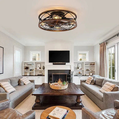 Plafonnier industriel à LED et design rétro Lampe pour ventilateur de plafond Electro Paris