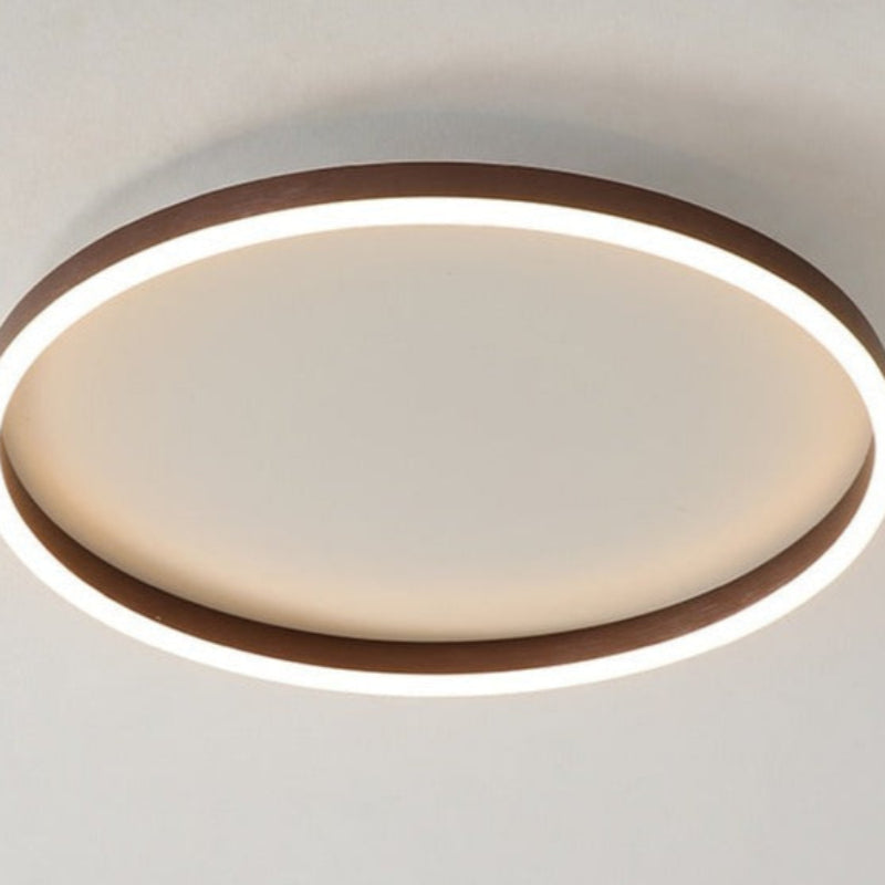 Plafonnier LED Design Rond pour Éclairage Salon Moderne et Économique Plafonnier Electro Paris Marron Diamètre 30CM Lumière chaude (3000K)