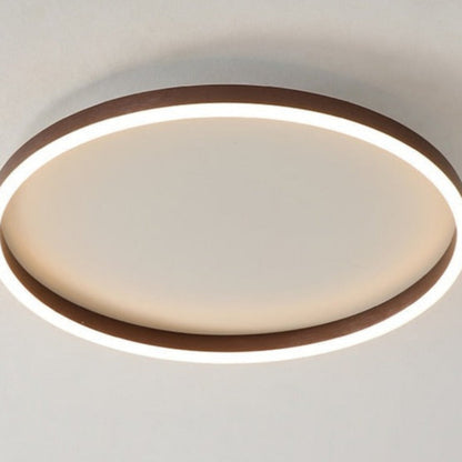 Plafonnier LED Design Rond pour Éclairage Salon Moderne et Économique Plafonnier Electro Paris Marron Diamètre 30CM Lumière chaude (3000K)