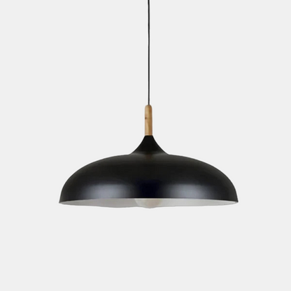 Plafonnier LED Design Scandinave en Chêne Luminaires de plafond Electro Paris Noir Blanc chaud dia35cm X h23cm