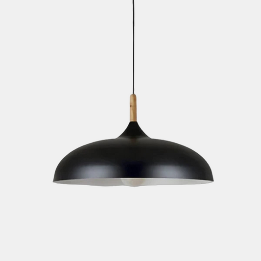 Plafonnier LED Design Scandinave en Chêne Luminaires de plafond Electro Paris Noir Blanc chaud dia35cm X h23cm