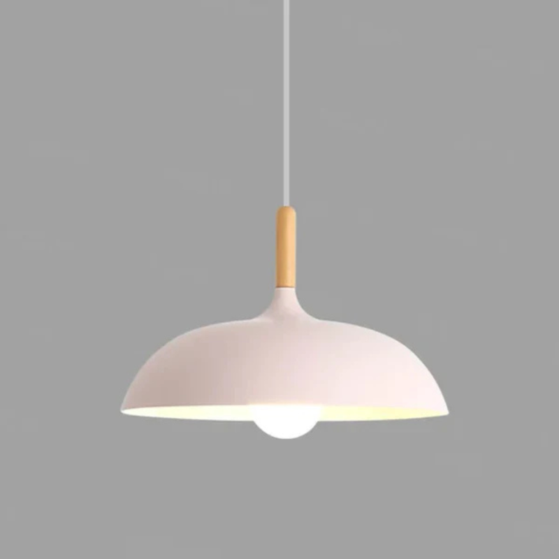 Plafonnier LED Design Scandinave en Chêne Luminaires de plafond Electro Paris Rose Blanc chaud dia35cm X h23cm
