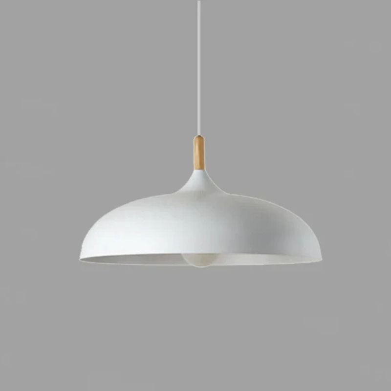 Plafonnier LED Design Scandinave en Chêne Luminaires de plafond Electro Paris Blanc Blanc chaud dia35cm X h23cm