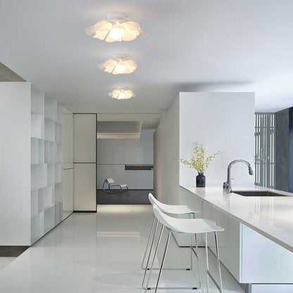 Plafonnier LED – Plafonnier Acrylique En Forme De Fleur Pour Salon Luminaires Electro Paris