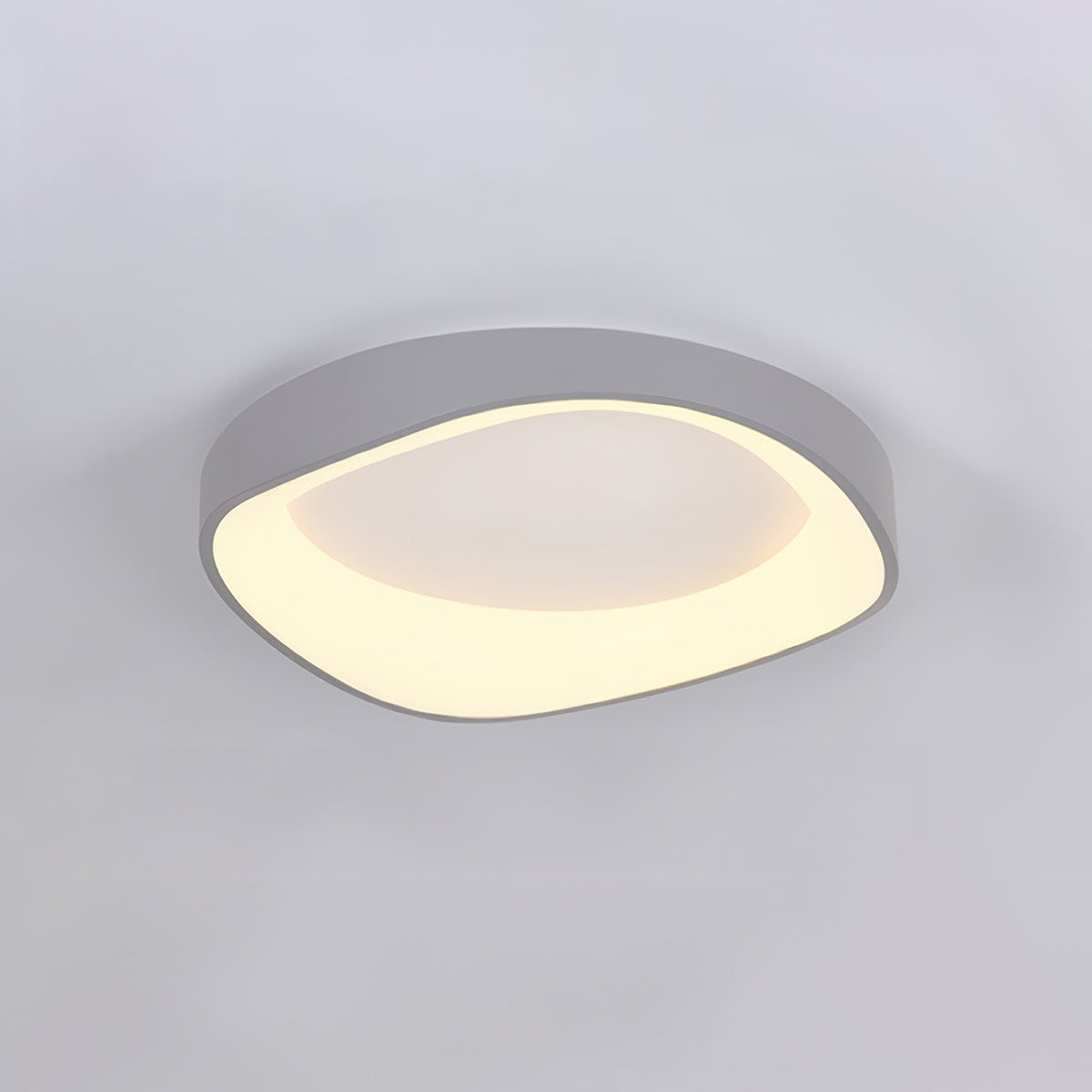 Plafonnier LED Scandinave en Bois pour un Éclairage Intérieur Naturel et Chaleureux Éclairage Electro Paris Gris Dia 40cm - 23W Lumière tricolore