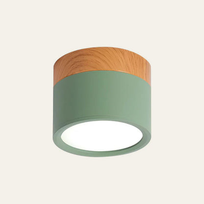 Plafonnier Rose Moderne avec Bois – Lampe Encastrée pour Chambre d'Enfant Luminaires encastrés Electro Paris Vert D7cm*H6cm-5W