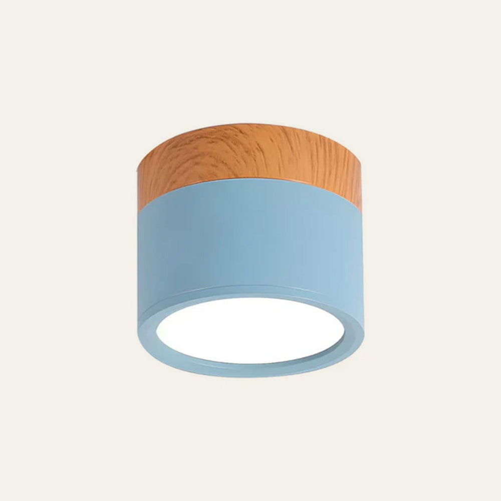 Plafonnier Rose Moderne avec Bois – Lampe Encastrée pour Chambre d'Enfant Luminaires encastrés Electro Paris Bleu D7cm*H6cm-5W
