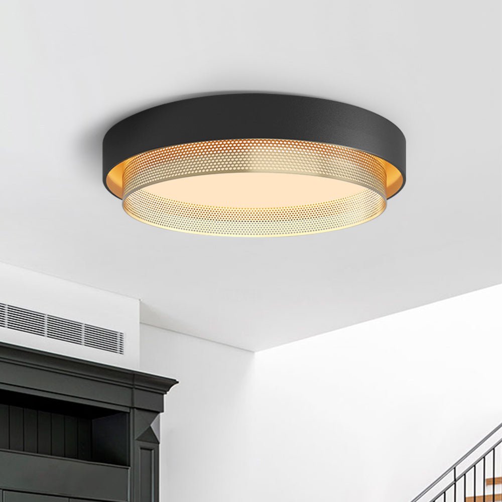 Plafonnier LED Encastré Rond Moderne en Métal avec Température de Couleur Réglable Luminaires de plafond Electro Paris