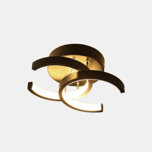 Plafonnier LED Géométrique Moderne avec Télécommande pour un Éclairage Artistique Luminaires de plafond Electro Paris Noir