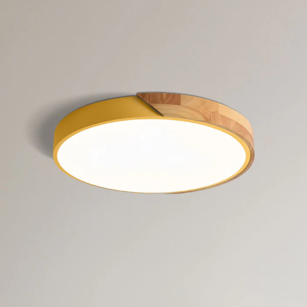 Plafonnier LED Minimaliste au Style Nordique Ceiling Lamp Electro Paris Jaune D23 cm (12w) Standard