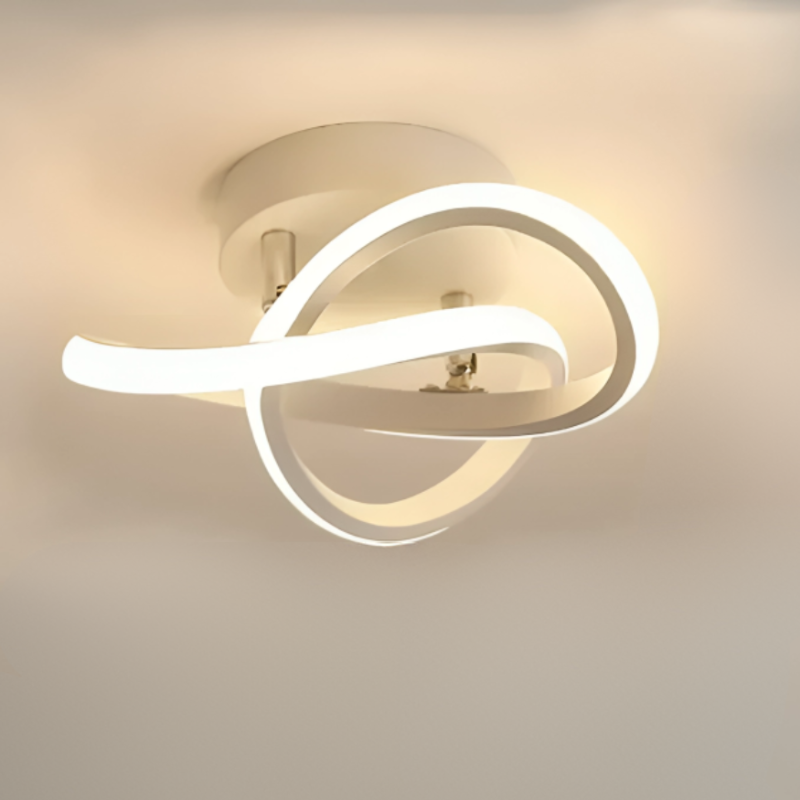 Plafonnier LED Moderne à Double Anneau pour Intérieurs Élégants Plafonnier Electro Paris Vague Blanc