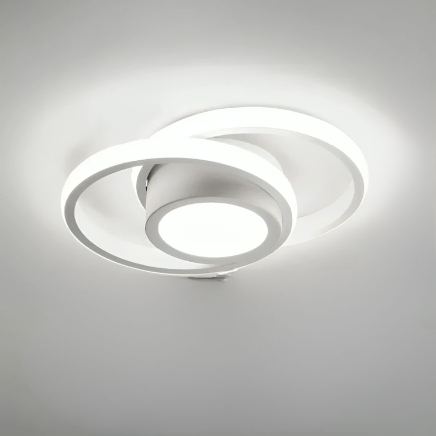 Plafonnier LED Moderne à Double Anneau pour Intérieurs Élégants Plafonnier Electro Paris Rond Blanc
