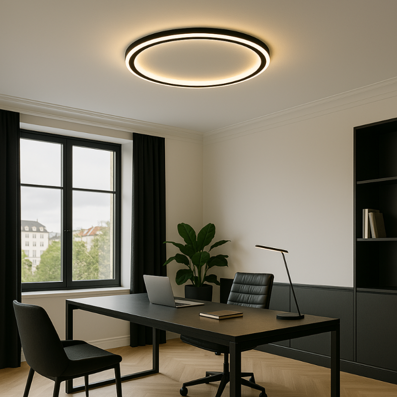Plafonnier LED Moderne à Intensité Variable au Design Nordique Ceiling Lamp Electro Paris