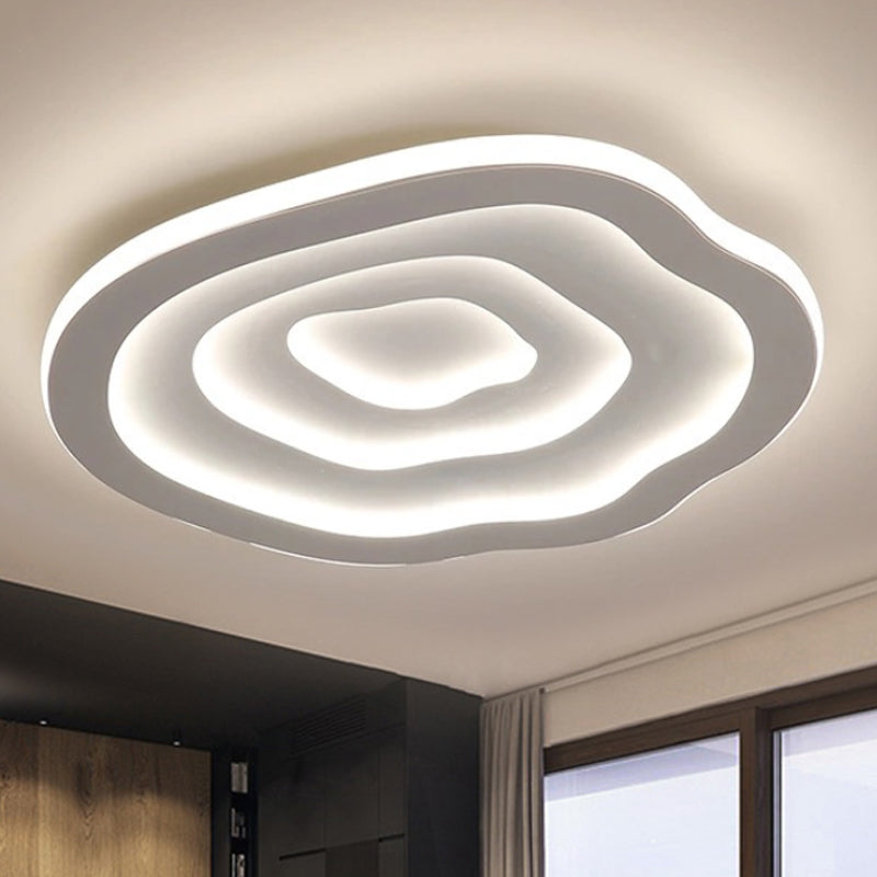 Plafonnier LED Ondulé Moderne pour Intérieurs Élégants Plafonnier Electro Paris Blanc 49 cm Blanc